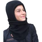 Bonnets en polaire noirs en polyester enfant look fashion 