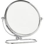 HIMRY Miroir cosmétique Double Face Pliable 20 cm, grossissement x 5, Rotatif à 360 ° Miroir cosmétique, Miroir de Table, 2 miroirs : Un côté Normal et Un côté grossissant (x 5), chromé, KXD3125-5x