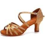 Chaussures de tango Hipposeus beiges en daim Pointure 39 avec un talon entre 5 et 7cm look fashion pour femme en promo 