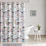 Rideaux de douche multicolores à motif canards lavable en machine 183x183 modernes 