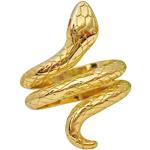Bagues dorées en plaqué Or à motif serpents look fashion pour femme 