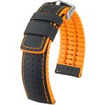 Bracelets de montre HIRSCH orange look sportif pour homme 