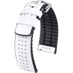 Bracelets de montre HIRSCH blancs à motif tigres look sportif pour homme 