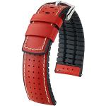 Bracelets de montre HIRSCH rouges à motif tigres look sportif pour homme 