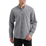 Chemises oxford grises en coton mélangé à manches longues Taille XXL look urbain pour homme 