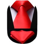 Cravates de mariage rouges en microfibre Tailles uniques classiques pour homme 
