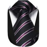 Cravates de mariage violettes à rayures Tailles uniques classiques pour homme 