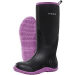 HISEA Bottes de pluie imperméables en caoutchouc pour femme - Chaussures de jardin isolées en néoprène - Pour la chasse, le travail, l'équitation, violet, 38 EU