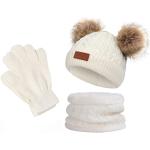 Bonnets en polaire blancs en peluche look sportif pour garçon de la boutique en ligne Amazon.fr 