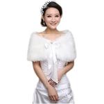 Foulards de mariée blancs en fausse fourrure Tailles uniques look fashion pour femme 