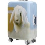 Housses blanches à motif lapins de valise look fashion 