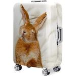 Housses marron à motif lapins de valise look fashion 