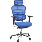 Chaises design Hjh Office bleues à hauteur réglable en promo 