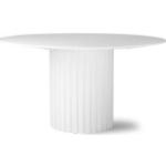HKliving - Table à manger ronde pillar, ø 140 cm, blanc