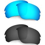 HKUCO Mens Replacement Lenses For Oakley Flak Draft Sunglasses Blue/Black Polarized