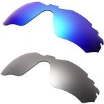 HKUCO Plus Mens Replacement Lenses For Oakley Radar Edge Sunglasses - 2 pair