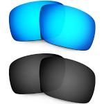 HKUCO Plus Mens Replacement Lenses For Oakley Triggerman Sunglasses Blue/Black Polarized