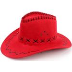 Chapeaux de cowboy Hmilydyk rouges en feutre Taille L look fashion 