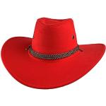 Chapeaux de cowboy Hmilydyk rouges en daim Taille L look fashion pour homme 