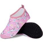 Chaussures de sport roses en tissu à motif licornes Pointure 31 look fashion pour enfant 