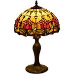 Lampes art nouveau dorées à rayures à motif fleurs art déco 