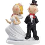 Hobbyfun Statuette de mariés avec homme marchant sur la robe Env. 9 cm