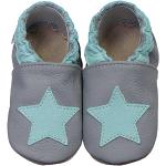 HOBEA-Germany Chaussures rampantes pour garçons et filles dans différents modèles : 18/19 (6-12 Mesi),gris foncé avec étoile à la menthe