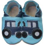 Chaussures Hobea bleues à motif tracteurs en cuir Pointure 23 look fashion pour enfant 