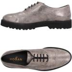 Chaussures oxford Hogan grises en cuir à talons carrés à lacets Pointure 35 look casual pour femme 