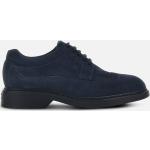Chaussures Hogan bleues en velours en cuir à lacets classiques pour homme 