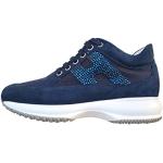 Chaussures de sport Hogan Interactive bleu nuit à strass Pointure 37 look fashion pour femme 