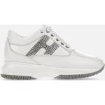 Baskets Hogan Interactive blanches all over à strass lumineuses légères Pointure 34,5 look casual pour femme 