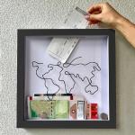 Accessoires de cuisine noires imprimé carte du monde 