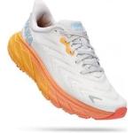 Chaussures de running Hoka Arahi blanches en fil filet vegan légères pour femme en promo 
