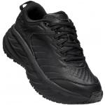 Chaussures de running Hoka Bondi noires en cuir résistantes à l'eau pour femme 