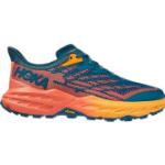 Chaussures de running Hoka Speedgoat orange en fil filet légères look fashion pour femme 