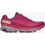 Chaussures de running Hoka rose fushia en fil filet légères look fashion pour femme en promo 