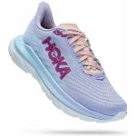 Chaussures de running Hoka violettes en fil filet vegan légères pour femme en promo 