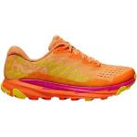 Chaussures de running Hoka orange en fil filet respirantes pour femme en promo 