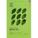 Masques en tissu Holika Holika d'origine coréenne au thé vert pour le visage anti sébum soin intensif pour peaux sensibles texture crème pour femme 