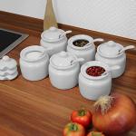 24 Pots à épices en Verre et Bois avec Étiquettes Multilingues
