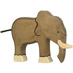 Figurines d'animaux Holztiger en bois à motif éléphants de 15 cm 