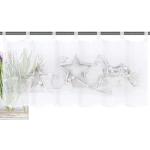 Brise-bises Home Fashion argentés en polyester transparents 45x120 