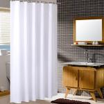 Rideaux de douche blancs en polyester lavable en machine 240x200 