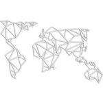 Décors muraux blancs en acier imprimé carte du monde 