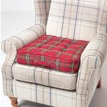 Galettes de chaise Homescapes rouges en coton 50x50 cm 