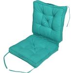 Galettes de chaise Homescapes turquoise en coton 50x50 cm 