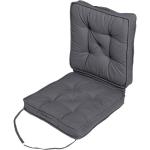 Galettes de chaise Homescapes gris ardoise en coton 50x50 cm 