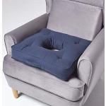 Galettes de chaise Homescapes bleues en velours 50x50 cm 