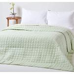 Jetés de lit Homescapes vert clair en coton 
